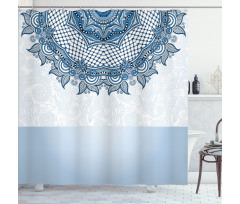 Lace Details Shower Curtain