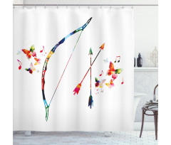 Abstract Bow and Arrow Shower Curtain