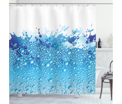 Bubbles Splashes Drops Shower Curtain