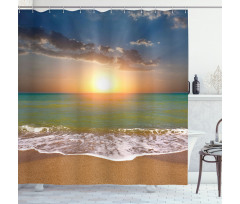 Idyllic Beach Scenery Shower Curtain