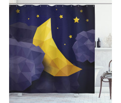 Triangle Night Sky Shower Curtain
