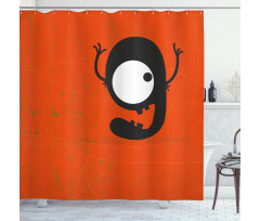 Cartoon Letter G Monster Shower Curtain