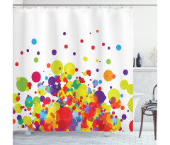Abstract Circle Rounds Shower Curtain