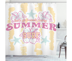 Flowers Surf and Summer Shower Curtain