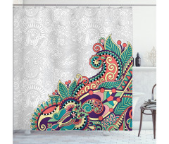 Floral Tribal Paisley Shower Curtain