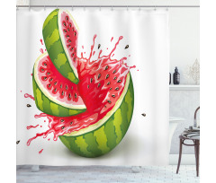 Watermelon Cuts Juice Shower Curtain