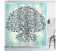 Chinese Bonsai Roots Shower Curtain