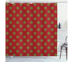 Flowers with Rounds Shower Curtain