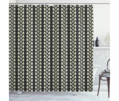 Vertical Wavy Leaf Shower Curtain