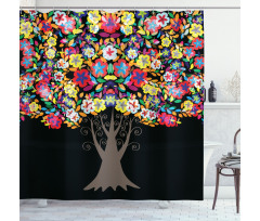 Floral Trees Blossoms Shower Curtain