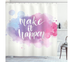 Positive Words Paint Shower Curtain