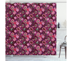 Modern Floral Leaf Nature Shower Curtain