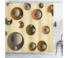 Funky Bubbles Round Shower Curtain