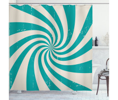 Nostalgic Spiral Colors Shower Curtain