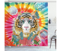 Tiger Head Shower Curtain