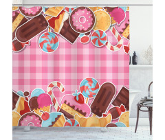 Candy Cookie Sugar Cake Shower Curtain