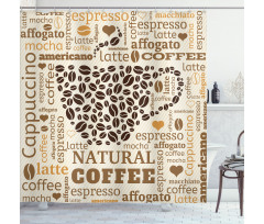 Latte Affogato Coffee Shower Curtain