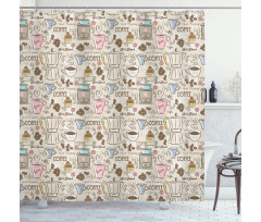 Coffee Espresso Machine Shower Curtain