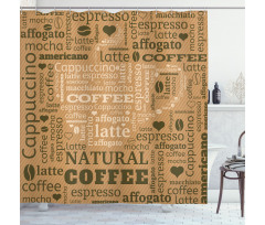 Hot Coffee Beverage Shower Curtain