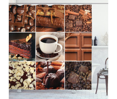 Coffee Chocolate Cocoa Shower Curtain