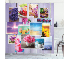 Flowers and Macaroons Shower Curtain
