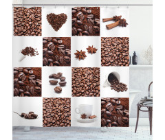 Roasted Coffee Beans Shower Curtain