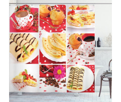 Bakery Collage Photo Shower Curtain