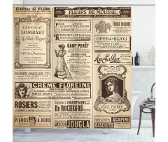 Historic French Journal Shower Curtain
