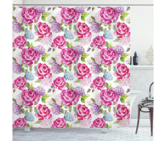 Watercolor Lavenders Shower Curtain