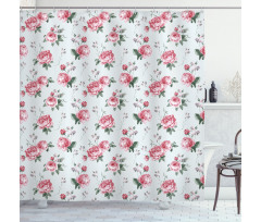 Spring Flowers Roses Shower Curtain