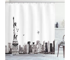 Cityscape of New York Shower Curtain