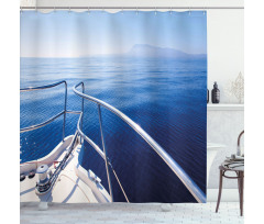 Boat Yacht Ocean Scenery Shower Curtain