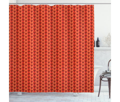 Hand Made Old Knitting Shower Curtain