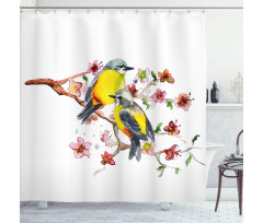 Birds on the Branches Shower Curtain