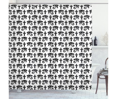 Hieroglyphic Pattern Shower Curtain