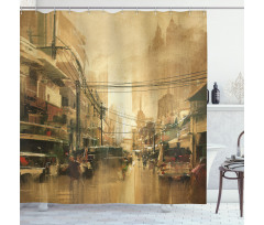 City Street View Shower Curtain