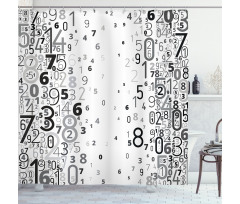 Mathematic Numbers Image Shower Curtain
