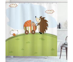 Baby Shower and Hedgehog Shower Curtain