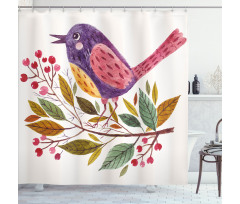 Birds on a Branch Shower Curtain