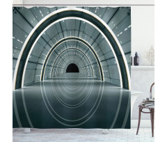Futuristic Interior Shower Curtain