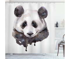 Watercolor Panda Bear Shower Curtain