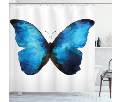 Modern Blue Ombre Shower Curtain