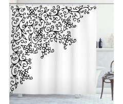Floral Vignette Design Shower Curtain