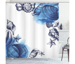 Sealife Sea Shells Sand Shower Curtain