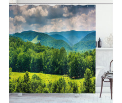 Landscape of Mountains Shower Curtain