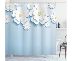 Abstract Cherry Blossom Shower Curtain