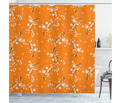 Cherry Tree Blossoms Shower Curtain