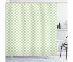 Big Little Squares Tile Shower Curtain