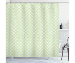 Swirls Squares Ornate Shower Curtain