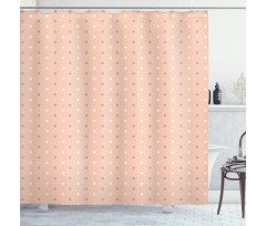Retro Vintage Lilac Dots Shower Curtain